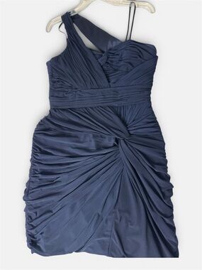Laundry By Shelli Segal One Shoulder Navy Cocktail Dress